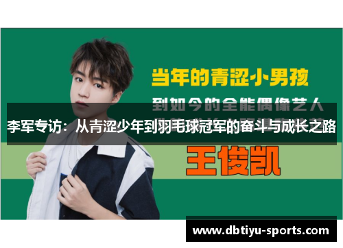 李军专访：从青涩少年到羽毛球冠军的奋斗与成长之路