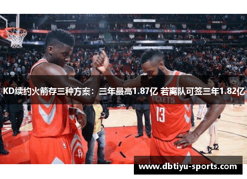 KD续约火箭存三种方案：三年最高1.87亿 若离队可签三年1.82亿